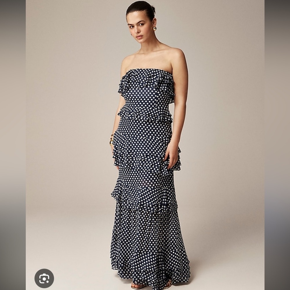 j crew collection tiered ruffle dress